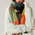 Plaid shawl elegant socialite style